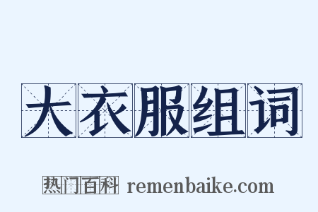 大衣服组词是什么意思的图片